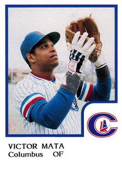 1986 ProCards Columbus Clippers #15 Victor Mata Front