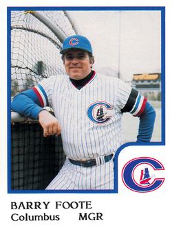 1986 ProCards Columbus Clippers #9 Barry Foote Front
