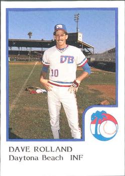 1986 ProCards Daytona Beach Islanders #23 Dave Rolland Front
