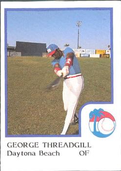 1986 ProCards Daytona Beach Islanders #28 George Threadgill Front
