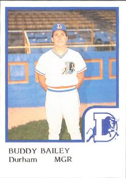 1986 ProCards Durham Bulls #1 Buddy Bailey Front