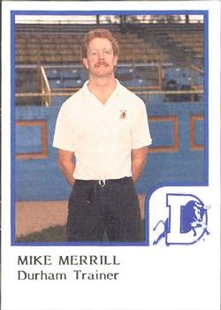 1986 ProCards Durham Bulls #18 Mike Merrill Front