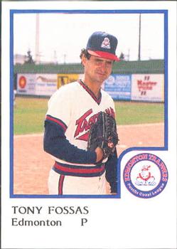 1986 ProCards Edmonton Trappers #10 Tony Fossas Front