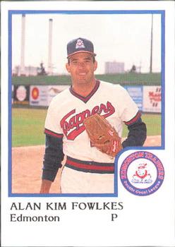 1986 ProCards Edmonton Trappers #11 Alan Fowlkes Front