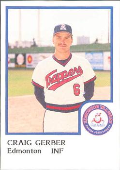 1986 ProCards Edmonton Trappers #13 Craig Gerber Front