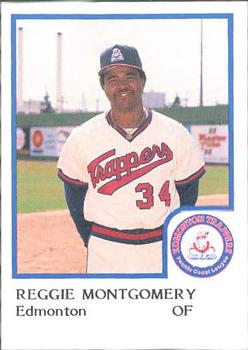 1986 ProCards Edmonton Trappers #21 Reggie Montgomery Front