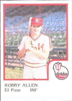 1986 ProCards El Paso Diablos #3 Robby Allen Front