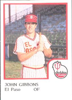 1986 ProCards El Paso Diablos #12 John Gibbons Front