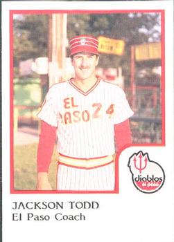 1986 ProCards El Paso Diablos #22 Jackson Todd Front