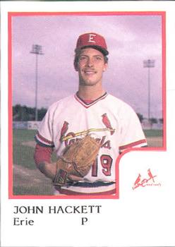 1986 ProCards Erie Cardinals #NNO John Hackett Front