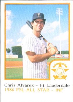 1986 ProCards Florida State League All-Stars #3 Chris Alvarez Front