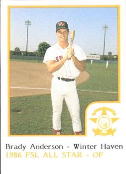 1986 ProCards Florida State League All-Stars #4 Brady Anderson Front