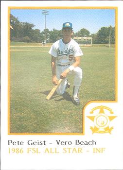 1986 ProCards Florida State League All-Stars #17 Pete Geist Front