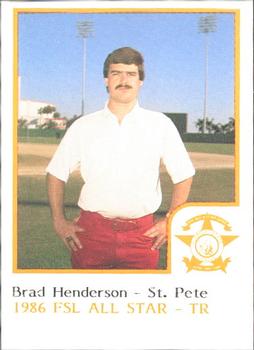 1986 ProCards Florida State League All-Stars #22 Brad Henderson Front