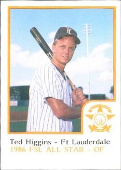 1986 ProCards Florida State League All-Stars #23 Ted Higgins Front