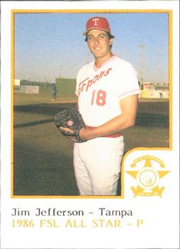 1986 ProCards Florida State League All-Stars #25 Jim Jefferson Front