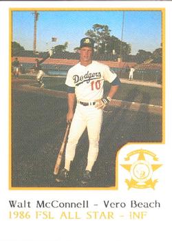 1986 ProCards Florida State League All-Stars #34 Walt McConnell Front
