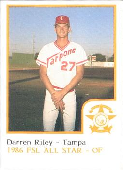 1986 ProCards Florida State League All-Stars #41 Darren Riley Front