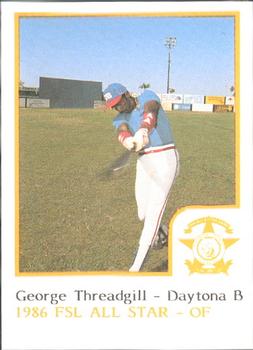 1986 ProCards Florida State League All-Stars #46 George Threadgill Front