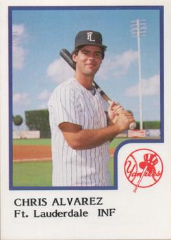 1986 ProCards Ft. Lauderdale Yankees #NNO Chris Alvarez Front