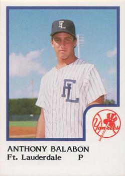 1986 ProCards Ft. Lauderdale Yankees #NNO Rick Balabon Front