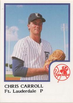 1986 ProCards Ft. Lauderdale Yankees #NNO Chris Carroll Front