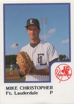 1986 ProCards Ft. Lauderdale Yankees #NNO Mike Christopher Front