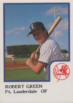 1986 ProCards Ft. Lauderdale Yankees #NNO Robert Green Front