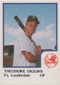 1986 ProCards Ft. Lauderdale Yankees #NNO Theodore Higgins Front