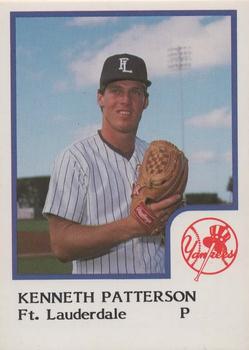 1986 ProCards Ft. Lauderdale Yankees #NNO Kenneth Patterson Front