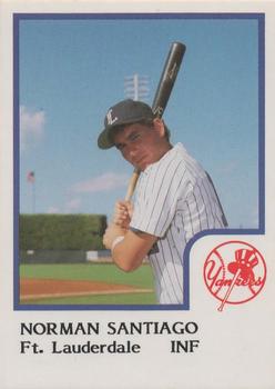 1986 ProCards Ft. Lauderdale Yankees #NNO Norman Santiago Front