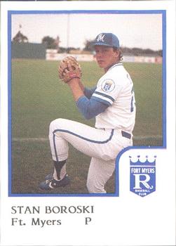 1986 ProCards Ft. Myers Royals #NNO Stan Boroski Front