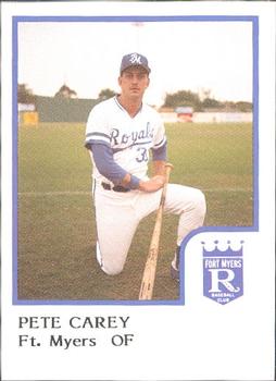 1986 ProCards Ft. Myers Royals #NNO Pete Carey Front