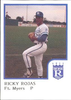1986 ProCards Ft. Myers Royals #NNO Ricky Rojas Front
