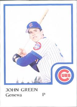 1986 ProCards Geneva Cubs #7 John Green Front