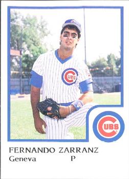 1986 ProCards Geneva Cubs #27 Fernando Zarranz Front