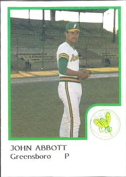 1986 ProCards Greensboro Hornets #1 John Abbott Front