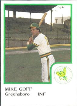 1986 ProCards Greensboro Hornets #9 Mike Goff Front