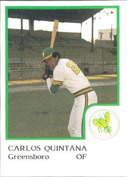 1986 ProCards Greensboro Hornets #18 Carlos Quintana Front