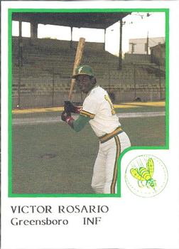 1986 ProCards Greensboro Hornets #21 Victor Rosario Front