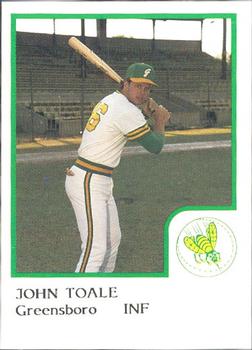 1986 ProCards Greensboro Hornets #23 John Toale Front