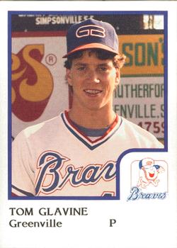 1986 ProCards Greenville Braves #9 Tom Glavine Front