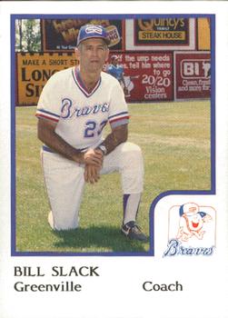 1986 ProCards Greenville Braves #17 Bill Slack Front