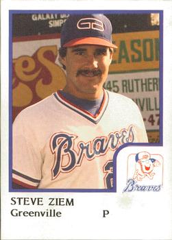 1986 ProCards Greenville Braves #23 Steve Ziem Front