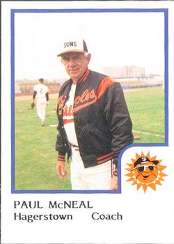 1986 ProCards Hagerstown Suns #10 Paul McNeal Front