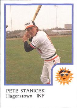 1986 ProCards Hagerstown Suns #20 Pete Stanicek Front