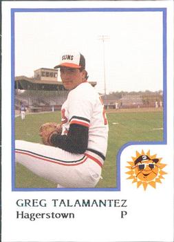 1986 ProCards Hagerstown Suns #24 Greg Talamantez Front