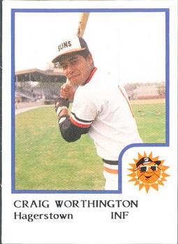 1986 ProCards Hagerstown Suns #29 Craig Worthington Front