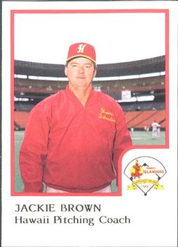 1986 ProCards Hawaii Islanders #1 Jackie Brown Front