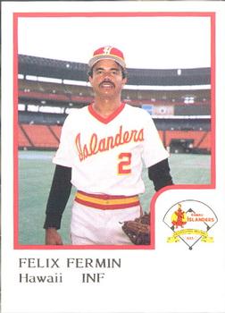 1986 ProCards Hawaii Islanders #8 Felix Fermin Front